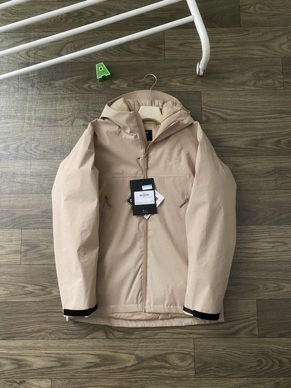 Arc'teryx Beige Hooded Raincoat